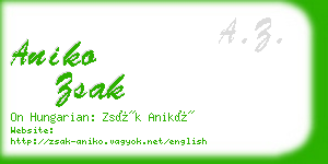 aniko zsak business card